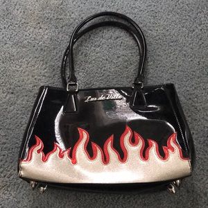 Lux de Ville red flame tote bag